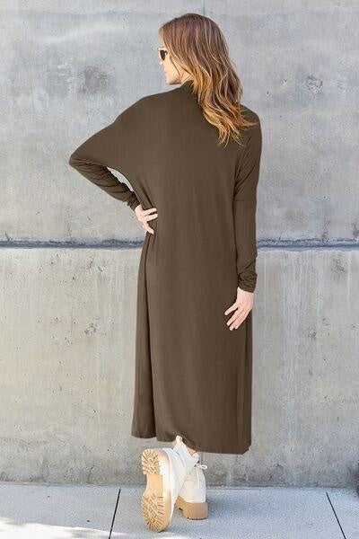 Add a Layer of Chic: Basic Bae Full Size Open Front Cover Up - Long Sleeve Style - Rigolette's Treasures