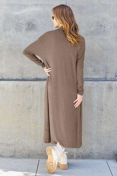 Add a Layer of Chic: Basic Bae Full Size Open Front Cover Up - Long Sleeve Style - Rigolette's Treasures